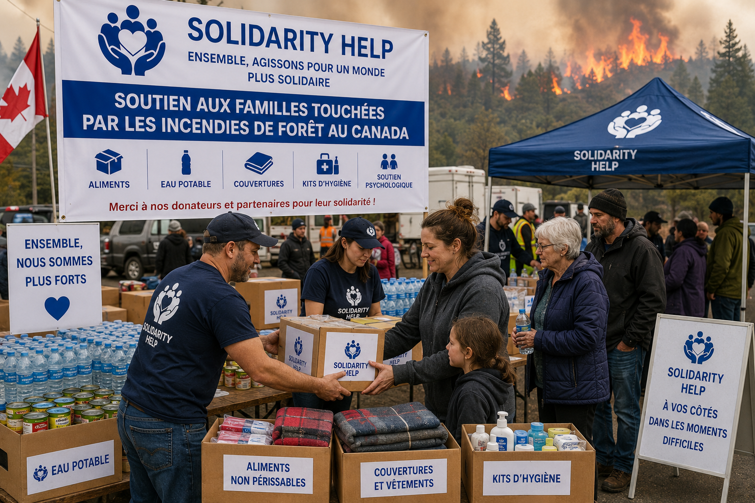 Solidarity Help apporte son soutien aux familles touchées par les incendies de forêt au Canada