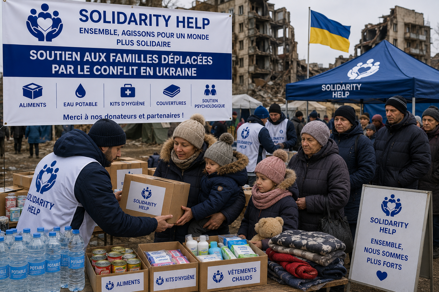 Solidarity Help soutient les familles déplacées par le conflit en Ukraine