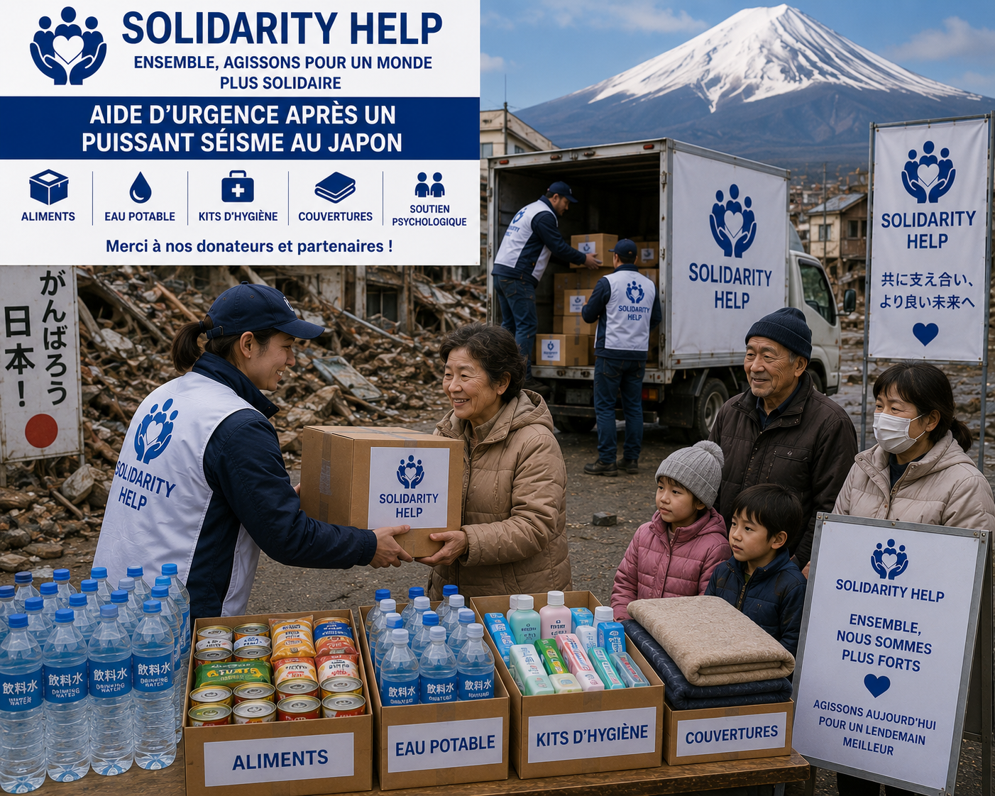 Solidarity Help fournit une aide d'urgence après un puissant séisme au Japon
